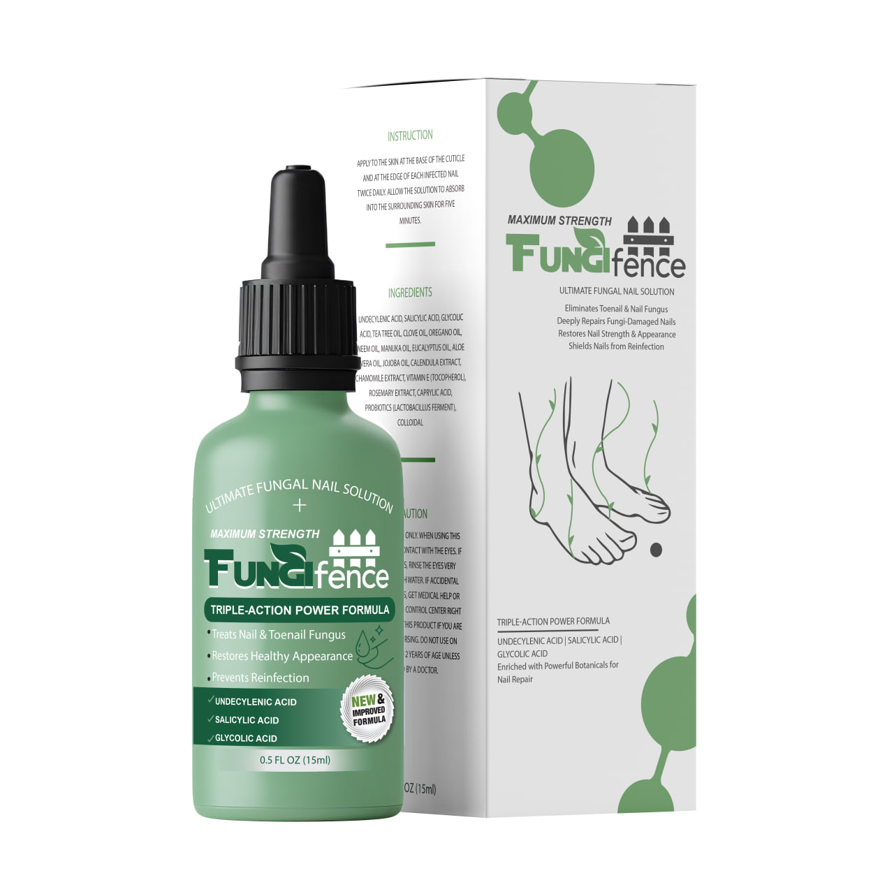 Fungifence — antifungal nail solution (undecylenic acid) — toenail fungus products / antifungal nail solution (product image)